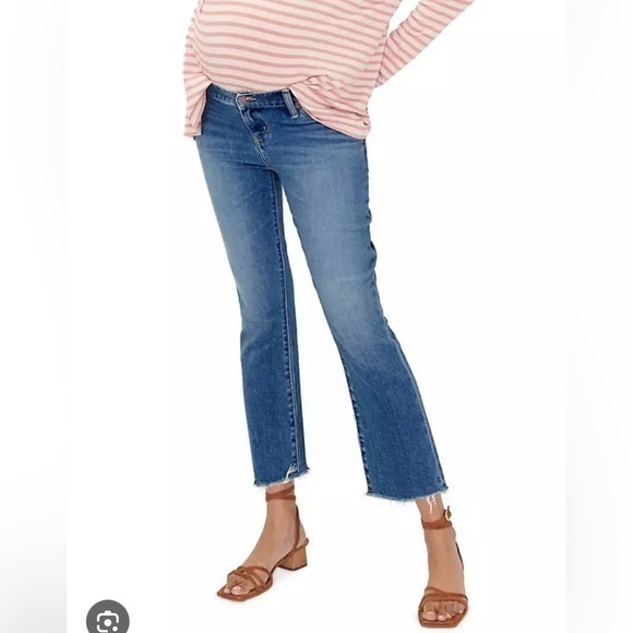🆕 NWT hatch maternity the crop jean indigo 33